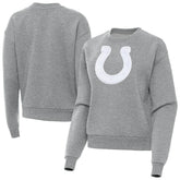 Indianapolis Colts Antigua Women's Victory Pullover Sweatshirt Heather Gray - NFL