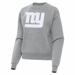 New York Giants Antigua Women's Victory Pullover Sweatshirt Heather Gray - NFL