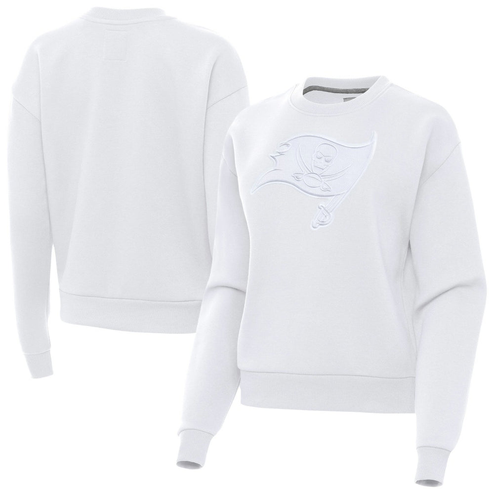 Tampa Bay Buccaneers Antigua Women's Victory Pullover Sweatshirt White - NFL