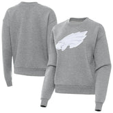 Philadelphia Eagles Antigua Women's Victory Pullover Sweatshirt Heather Gray - NFL