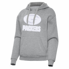 Green Bay Packers Antigua Women's Victory Pullover Hoodie Heather Gray - NFL