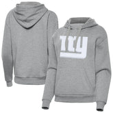 New York Giants Antigua Women's Victory Pullover Hoodie Heather Gray - NFL