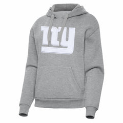 New York Giants Antigua Women's Victory Pullover Hoodie Heather Gray - NFL