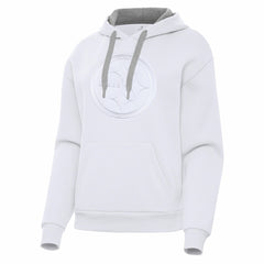 Pittsburgh Steelers Antigua Women's Victory Pullover Hoodie White - NFL