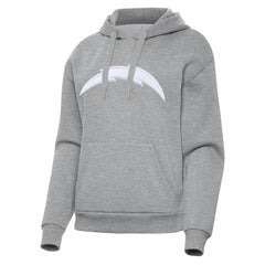 Los Angeles Chargers Antigua Women's Victory Pullover Hoodie Heather Gray - NFL