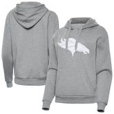 Denver Broncos Antigua Women's Victory Pullover Hoodie Heather Gray - NFL