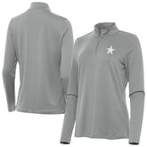 Dallas Cowboys Antigua Women's Reprocess Quarter-Zip Top Gray - NFL