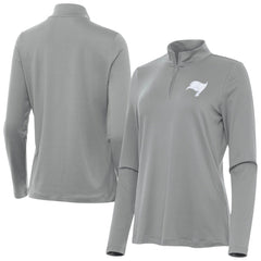 Tampa Bay Buccaneers Antigua Women's Reprocess Quarter-Zip Top Gray - NFL