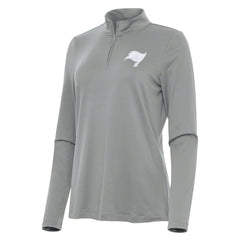 Tampa Bay Buccaneers Antigua Women's Reprocess Quarter-Zip Top Gray - NFL