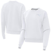 New England Patriots Antigua Women's Victory Crew Pullover Sweatshirt White - NFL