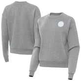 Pittsburgh Steelers Antigua Women's Victory Crew Pullover Sweatshirt Heather Gray - NFL