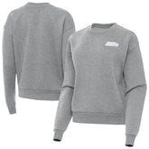 Seattle Seahawks Antigua Women's Victory Crew Pullover Sweatshirt Heather Gray - NFL