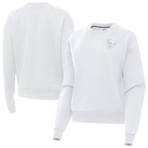 Houston Texans Antigua Women's Victory Crew Pullover Sweatshirt White - NFL