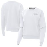 Baltimore Ravens Antigua Women's Victory Crew Pullover Sweatshirt White - NFL