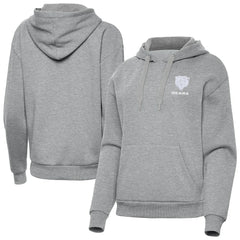 Chicago Bears Antigua Women's Victory Pullover Hoodie Heather Gray - NFL
