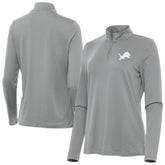 Detroit Lions Antigua Women's Reprocess Quarter-Zip Top Gray - NFL