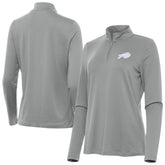 Buffalo Bills Antigua Women's Reprocess Quarter-Zip Top Gray - NFL