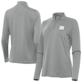 Cincinnati Bengals Antigua Women's Reprocess Quarter-Zip Top Gray - NFL