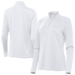 Philadelphia Eagles Antigua Women's Reprocess Quarter-Zip Top White - NFL