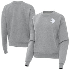 Minnesota Vikings Antigua Women's Victory Crew Pullover Sweatshirt Heather Gray - NFL