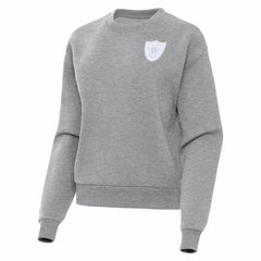 Las Vegas Raiders Antigua Women's Victory Crew Pullover Sweatshirt Heather Gray - NFL