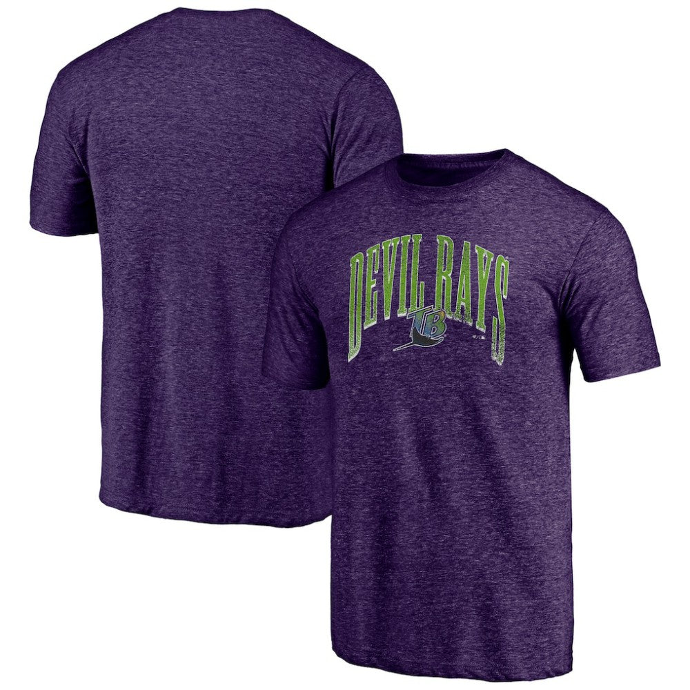 Tampa Bay Rays Purple Cooperstown Collection Line Corps Tri-Blend T-Shirt On Sale