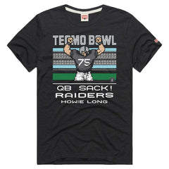 Howie Long Las Vegas Raiders Homage Unisex Tecmo Bowl Retired Player Graphic Tri-Blend T-Shirt Charcoal - NFL