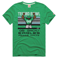 Reggie White Philadelphia Eagles Homage Unisex Tecmo Bowl Retired Player Graphic Tri-Blend T-Shirt Kelly Green - NFL