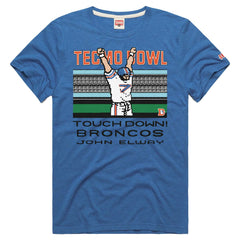 John Elway Denver Broncos Homage Unisex Tecmo Bowl Retired Player Graphic Tri-Blend T-Shirt Royal - NFL