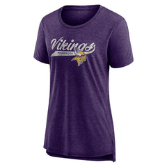 Minnesota Vikings Women's Original Play Tri-Blend T-Shirt Purple - NFL