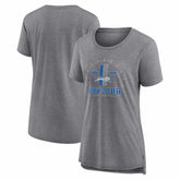 Detroit Lions Women's Vintage Graphic Tri-Blend Scoop Neck T-Shirt Gray - Nike
