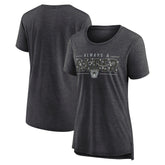 Las Vegas Raiders Women's Vintage Graphic Tri-Blend Scoop Neck T-Shirt Charcoal - Nike