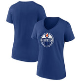 Edmonton Oilers - Women's Primary Logo T-Shirt Blue