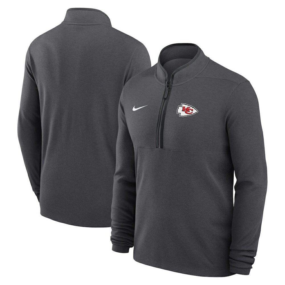 Kansas City Chiefs Lightweight Victory Dri-FIT Half-Zip Pullover Anthracite - Nike