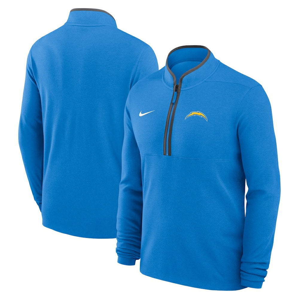 Los Angeles Chargers Lightweight Victory Dri-FIT Half-Zip Pullover Powder Blue - Nike