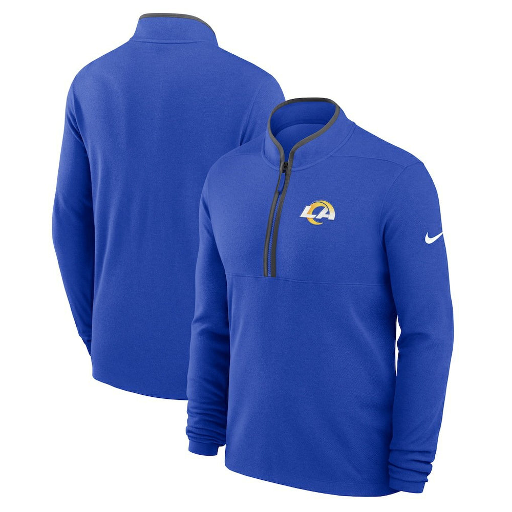 Los Angeles Rams Lightweight Victory Dri-FIT Half-Zip Pullover Royal - Nike