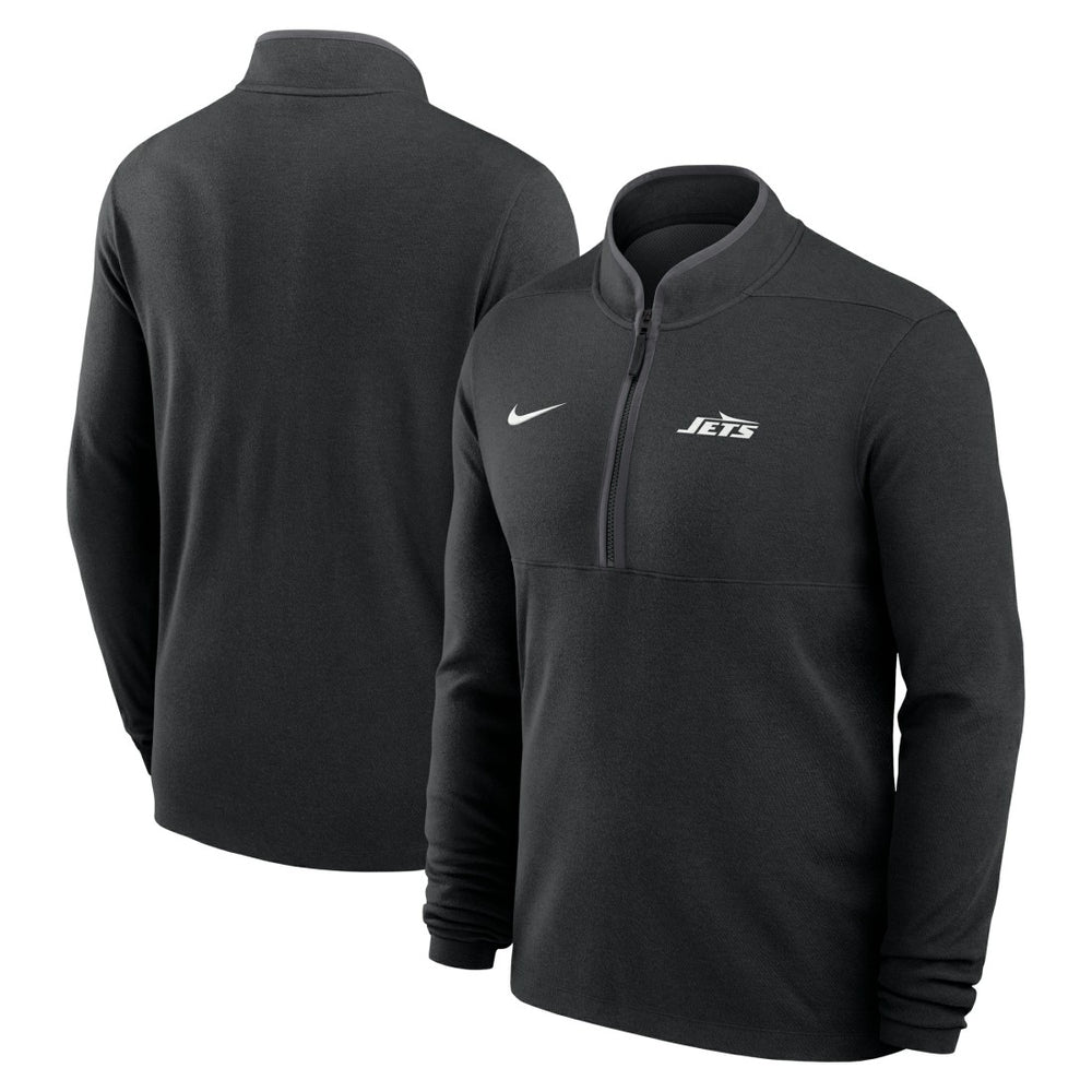 New York Jets Lightweight Victory Dri-FIT Half-Zip Pullover Black - Nike