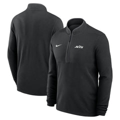 New York Jets Lightweight Victory Dri-FIT Half-Zip Pullover Black - Nike