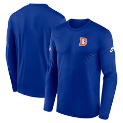 Denver Broncos Legend Small Logo Dri-FIT Long Sleeve T-Shirt Royal - Nike