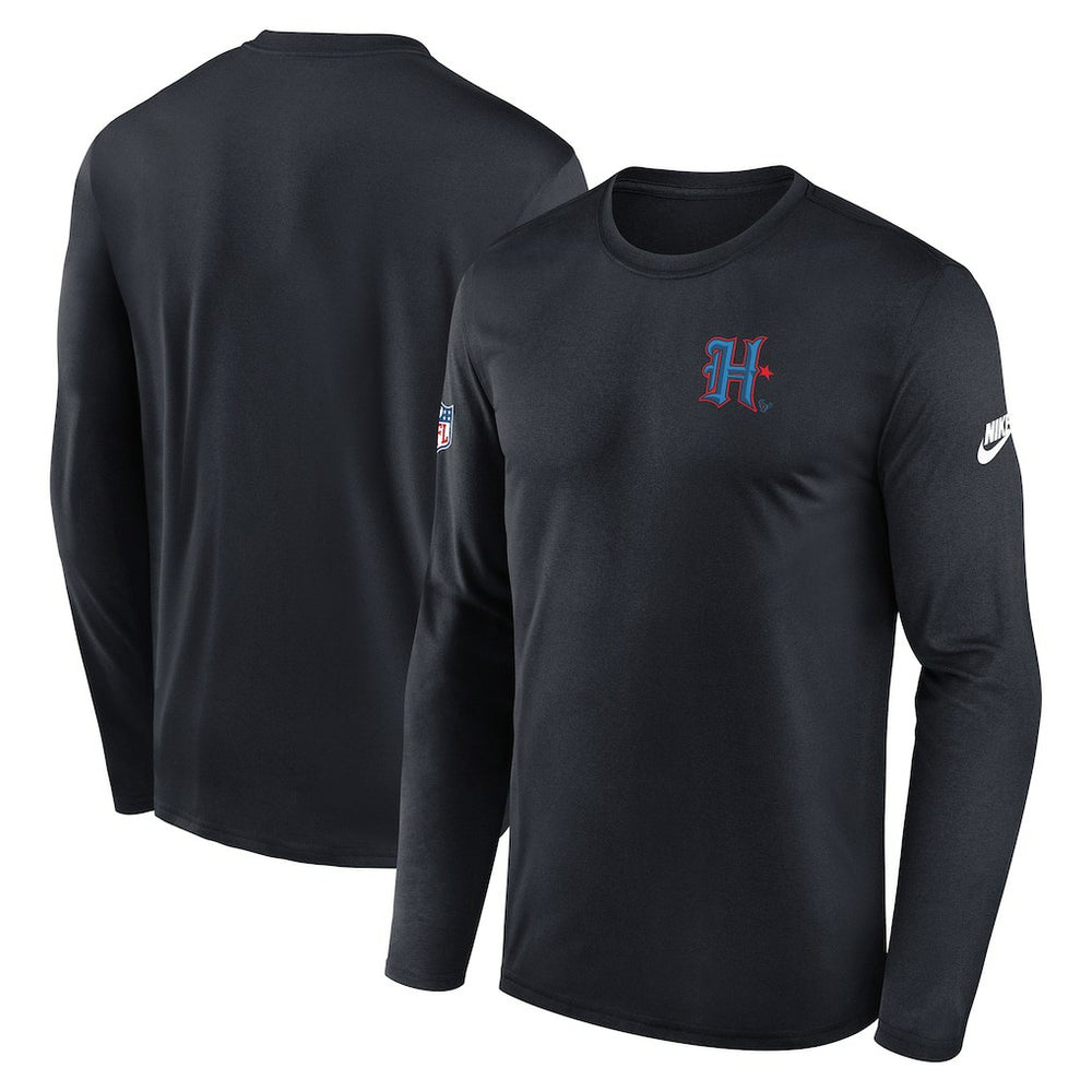 Houston Texans Legend Small Logo Dri-FIT Long Sleeve T-Shirt Navy - Nike