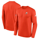 Cleveland Browns Legend Small Logo Dri-FIT Long Sleeve T-Shirt Orange - Nike