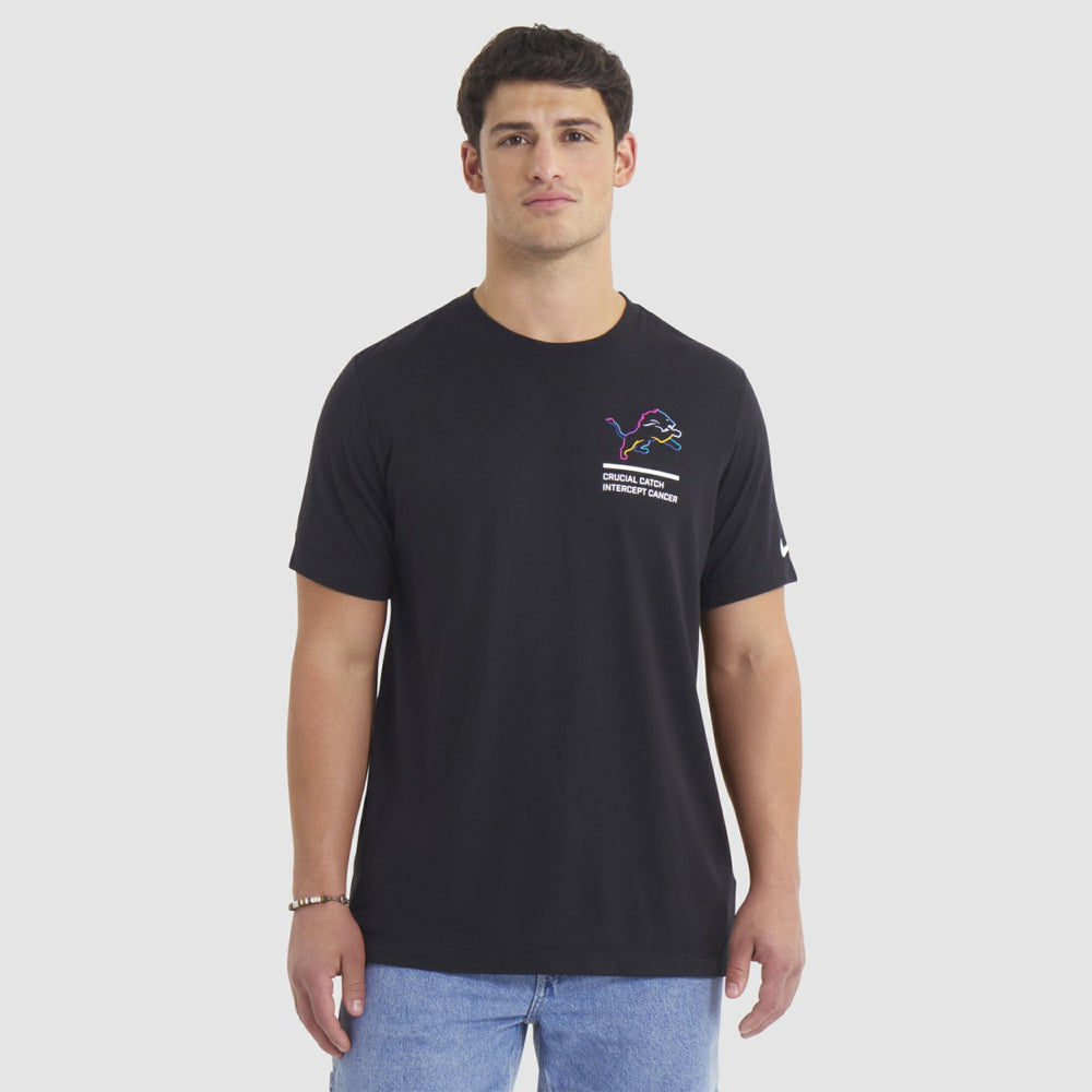 Detroit Lions 2025 NFL Crucial Catch Tri-Blend Dri-FIT T-Shirt Black - Nike