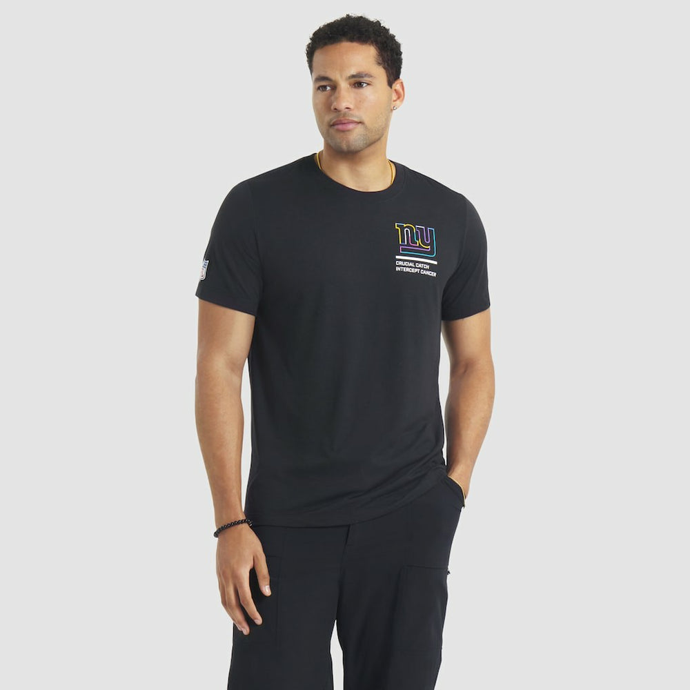 New York Giants 2025 NFL Crucial Catch Tri-Blend Dri-FIT T-Shirt Black - Nike