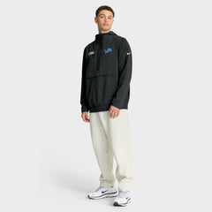 Detroit Lions Sideline Alt Pack Anorak Half-Zip Hoodie Jacket Black - Nike