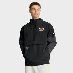 Cincinnati Bengals Sideline Anorak Half-Zip Hoodie Jacket Black - Nike