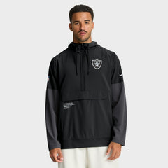 Las Vegas Raiders Sideline Anorak Half-Zip Hoodie Jacket Black - Nike