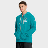 Miami Dolphins Sideline Standard Issue Utility Player Dri-FIT Full-Zip Hoodie Aqua - Nike