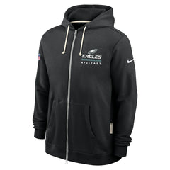 Philadelphia Eagles Sideline Standard Issue Utility Player Dri-FIT Full-Zip Hoodie Black - Nike