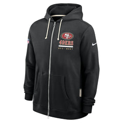 San Francisco 49ers Sideline Standard Issue Utility Player Dri-FIT Full-Zip Hoodie Black - Nike