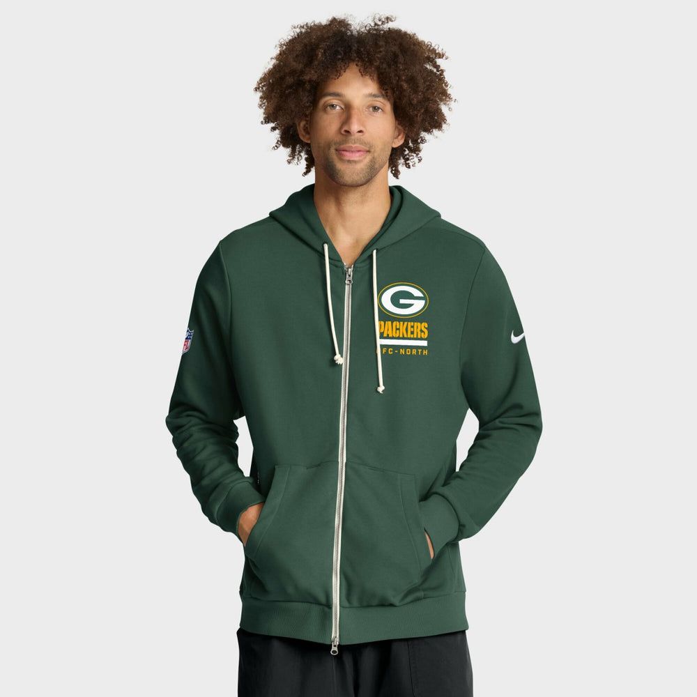 Green Bay Packers Sideline Standard Issue Utility Player Dri-FIT Full-Zip Hoodie Green - Nike